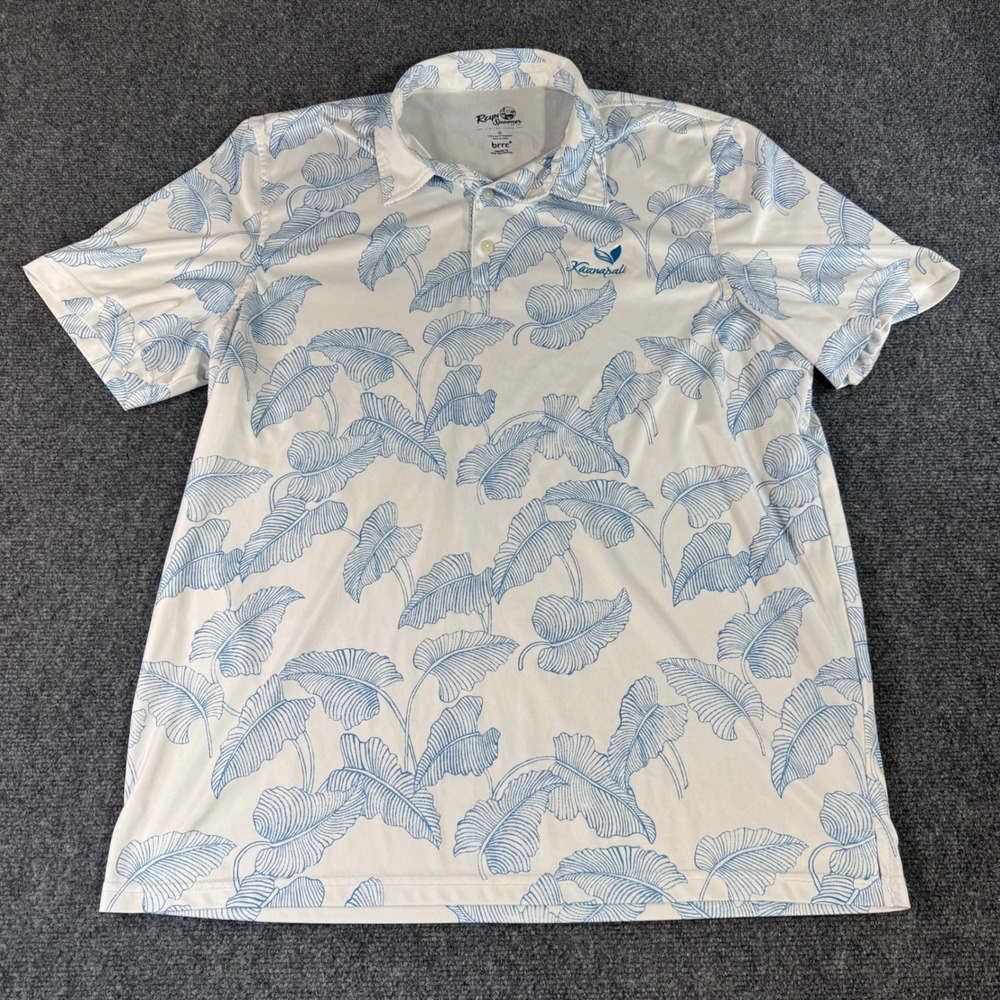 Reyn Spooner Mens XL brrr Cooling Polo Limited Issue Shirt Kaanapali Leaf Print